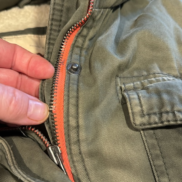 Hollister military cargo sherpa parka jacket - Picture 3 of 4